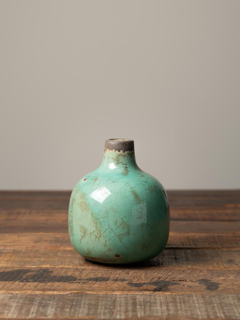 Medium Ceramic Vase- Aqua