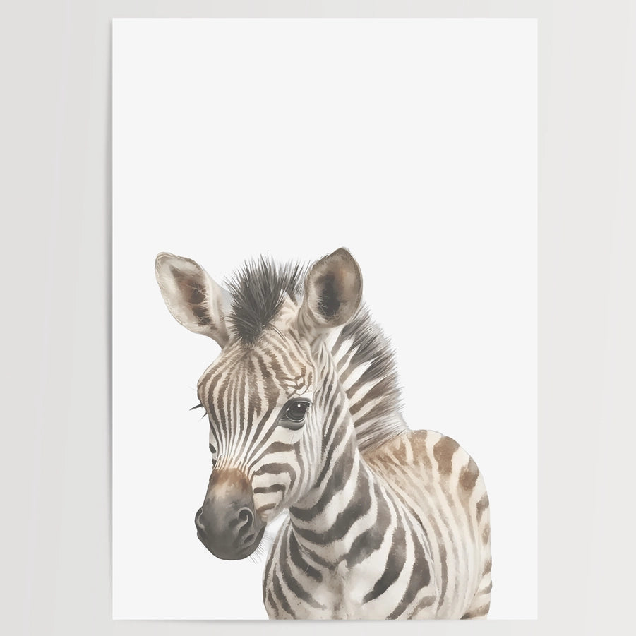 Baby Safari Wall Art- Zebra
