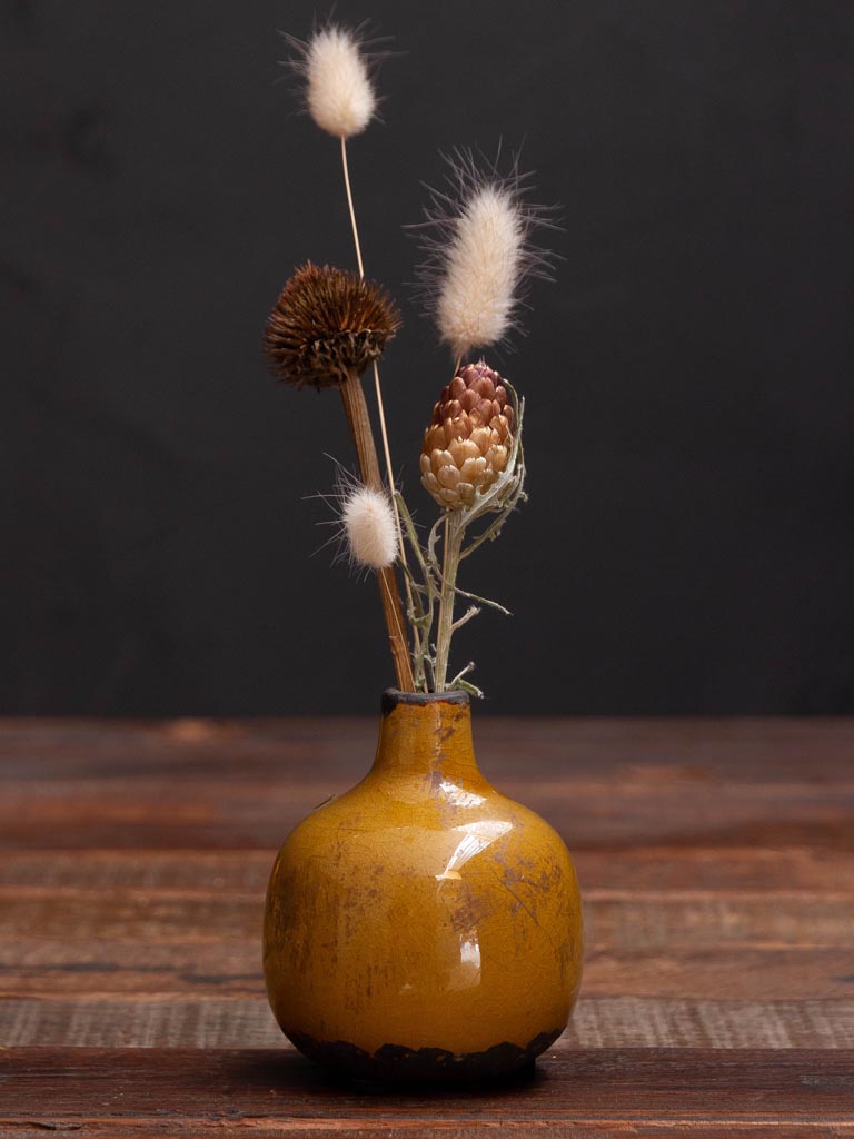 Small Ceramic Vase- Mustard