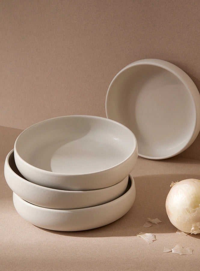 Stoneware Pasta/Salad Plate | Edan 7.9"- Matte White