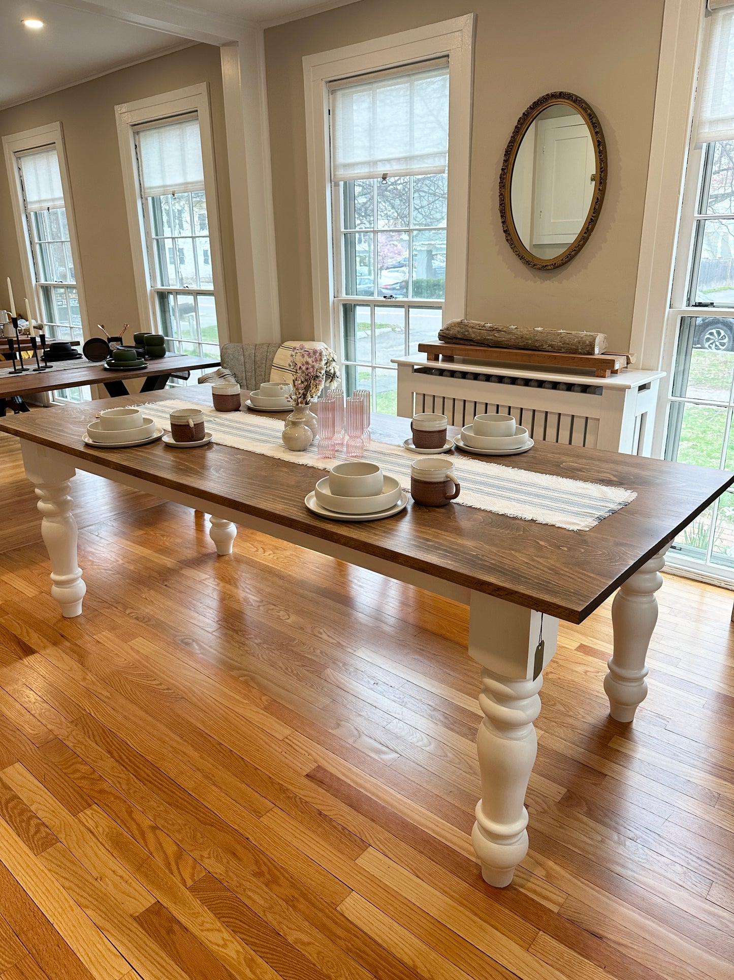 Handmade Rustic Pine Farmhouse Dining Table