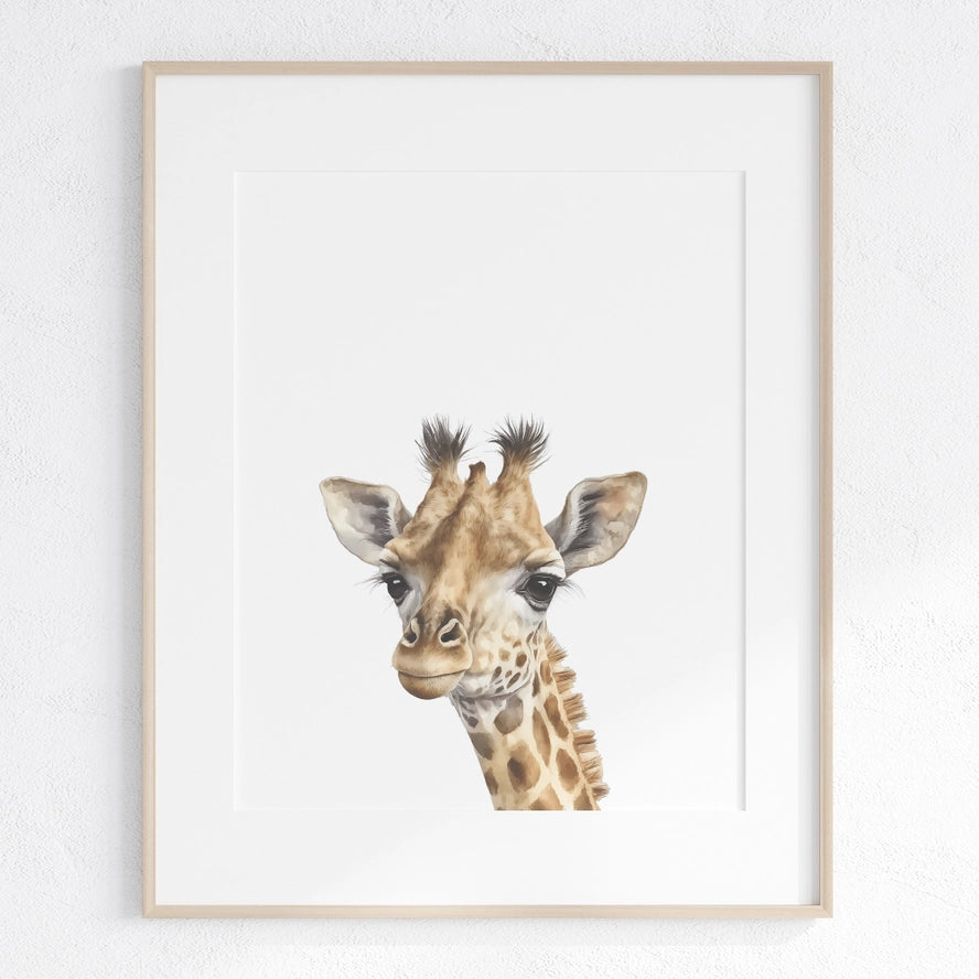 Baby Safari Wall Art- Giraffe