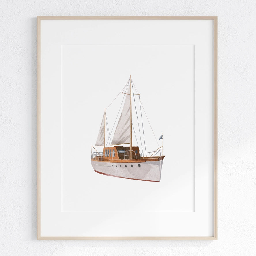 Nautical Wall Art- Large Sailboat