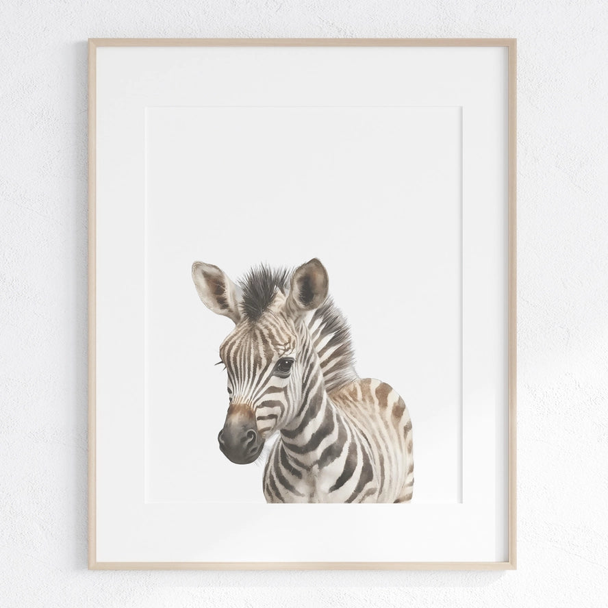 Baby Safari Wall Art- Zebra
